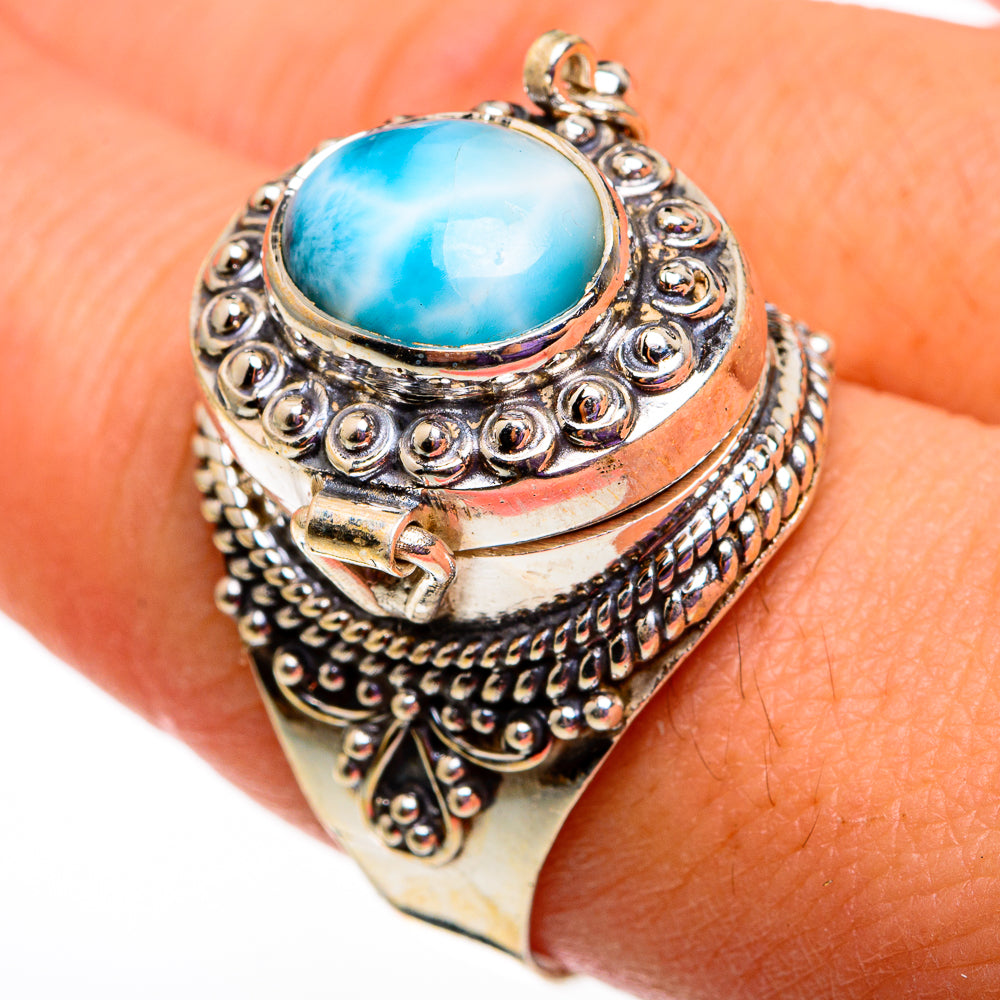Larimar Rings handcrafted by Ana Silver Co - RING78649