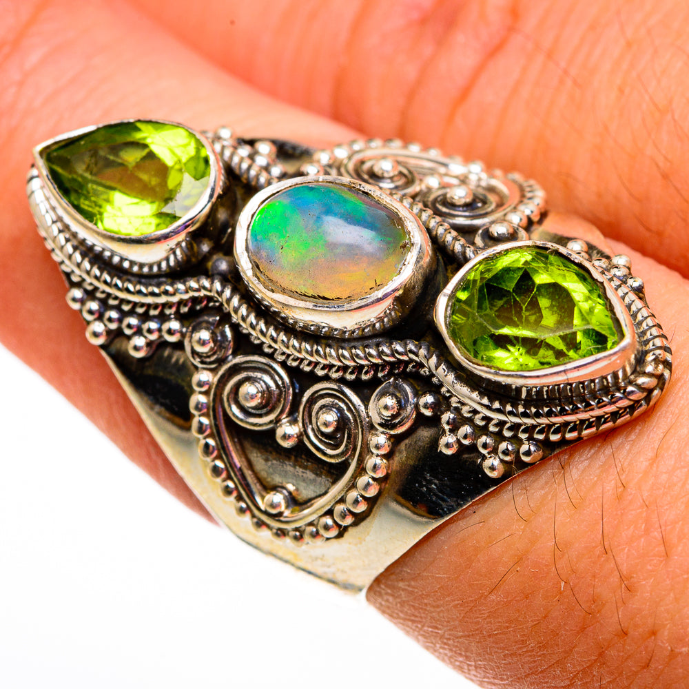 Ethiopian Opal Rings handcrafted by Ana Silver Co - RING78652