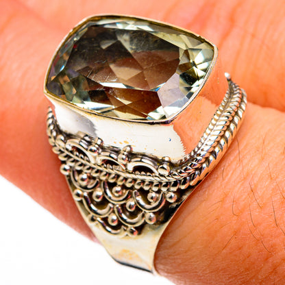 Green Amethyst Rings handcrafted by Ana Silver Co - RING78656