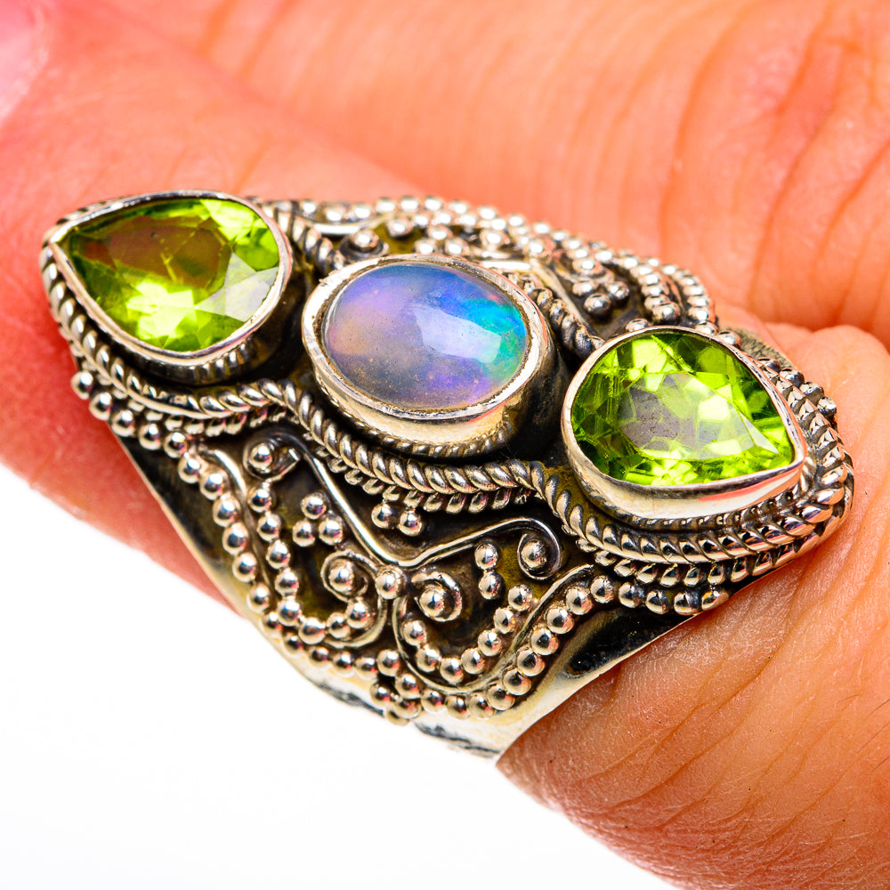 Ethiopian Opal Rings handcrafted by Ana Silver Co - RING78658