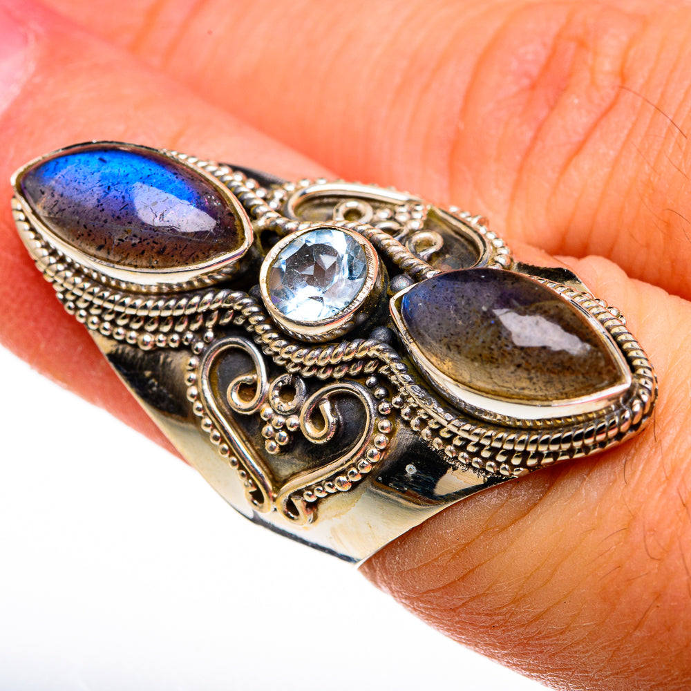 Labradorite Rings handcrafted by Ana Silver Co - RING78664