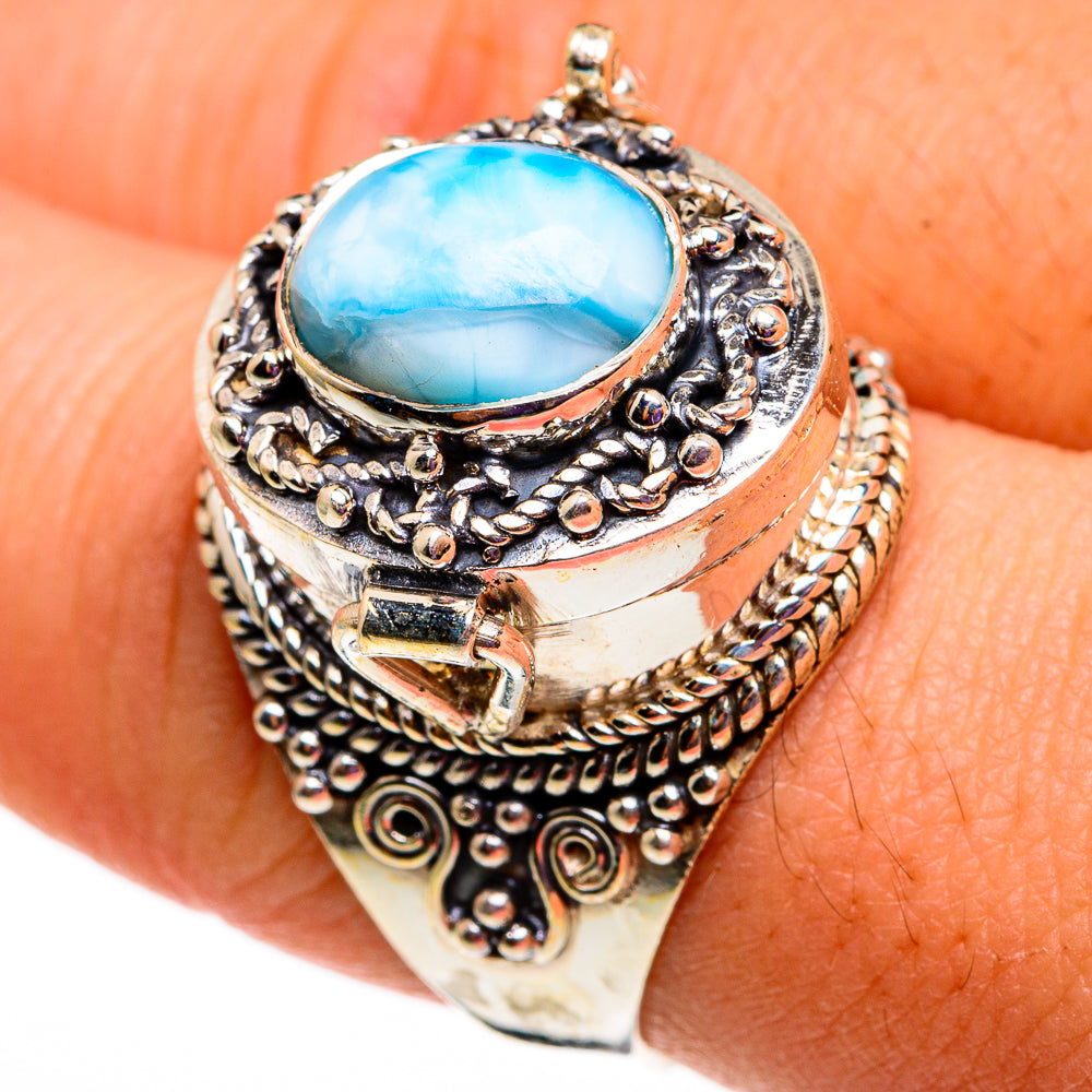 Larimar Rings handcrafted by Ana Silver Co - RING78666