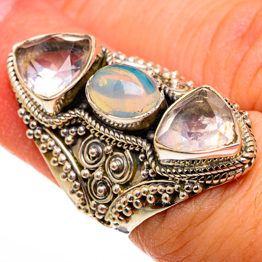 Ethiopian Opal Rings handcrafted by Ana Silver Co - RING78667