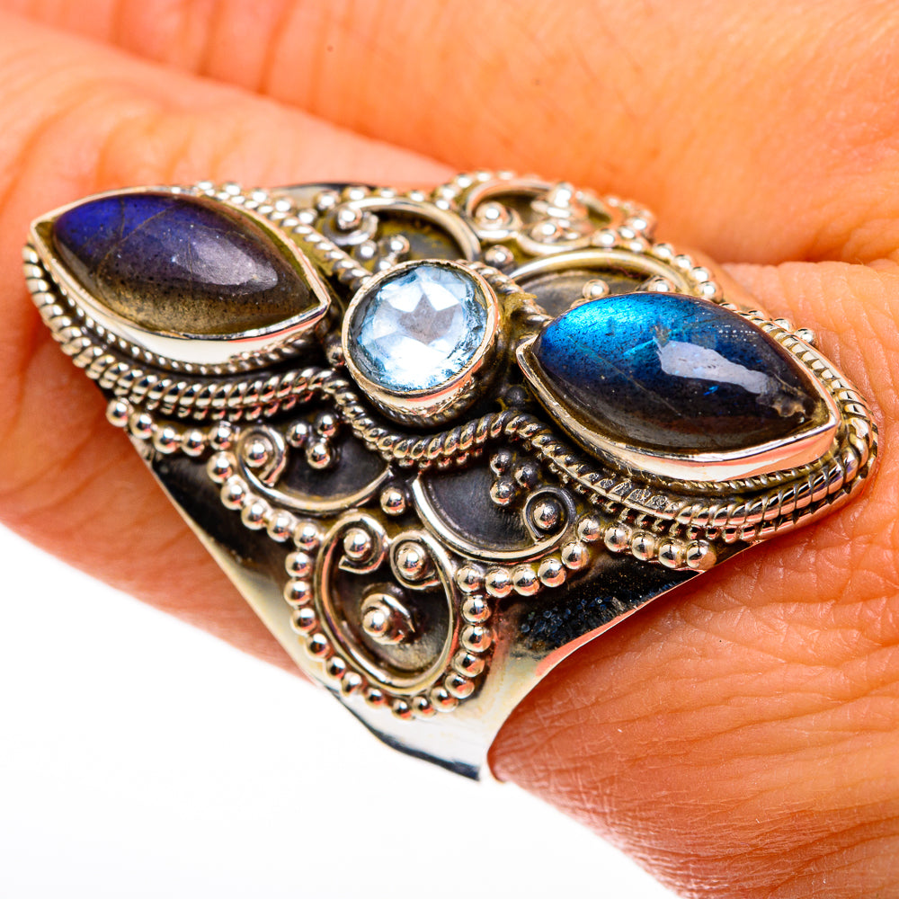Labradorite Rings handcrafted by Ana Silver Co - RING78678
