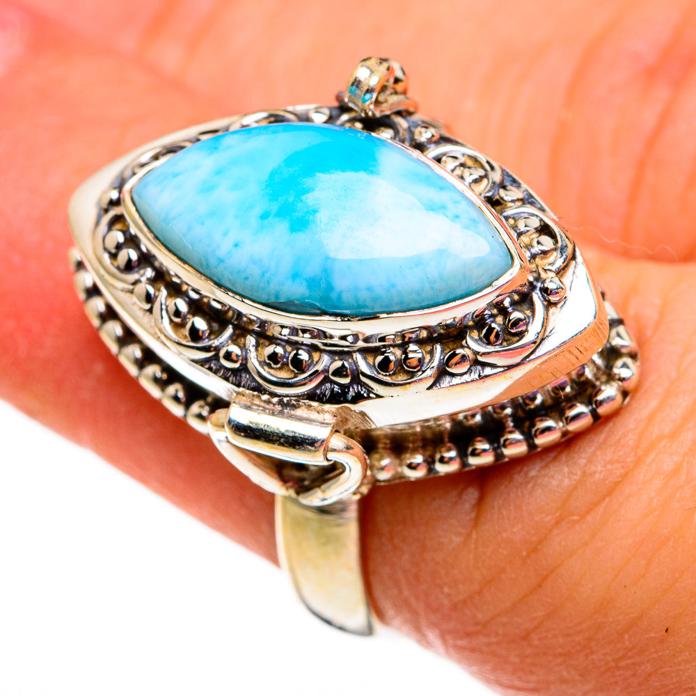 Larimar Rings handcrafted by Ana Silver Co - RING78681