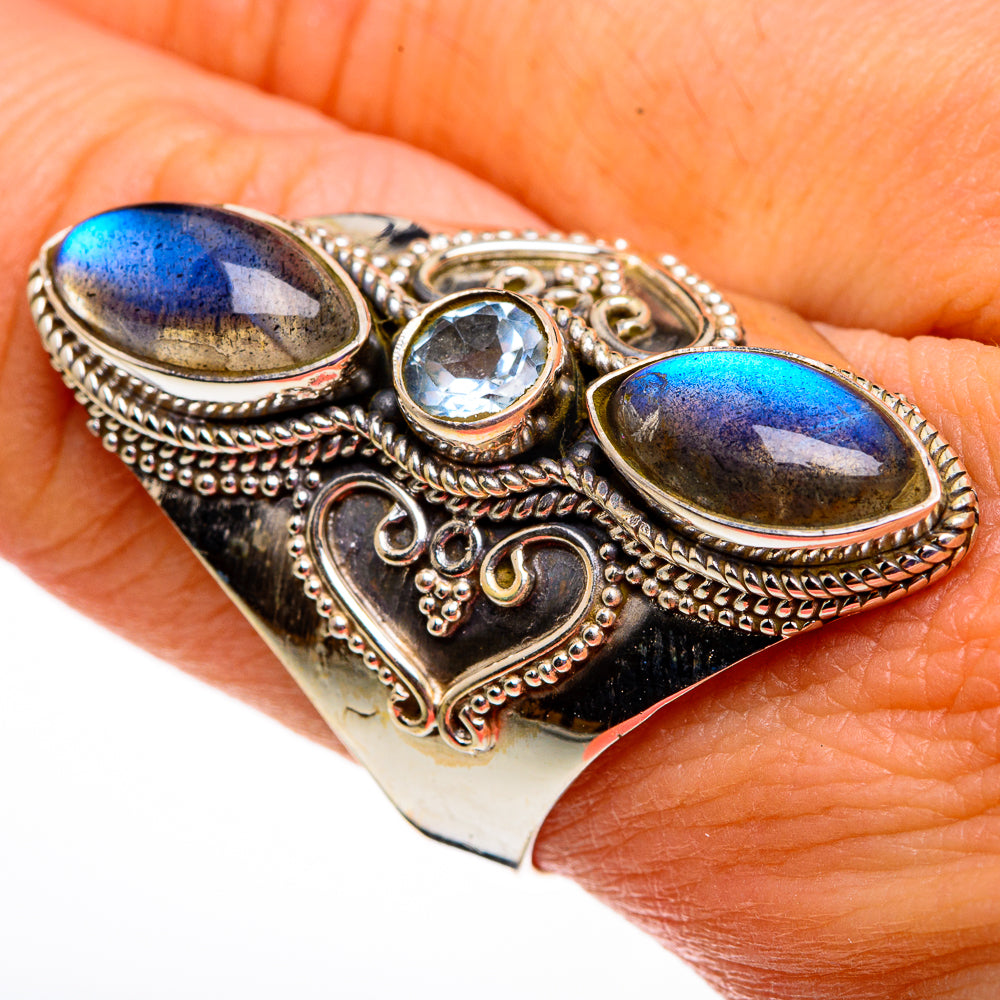 Labradorite Rings handcrafted by Ana Silver Co - RING78682