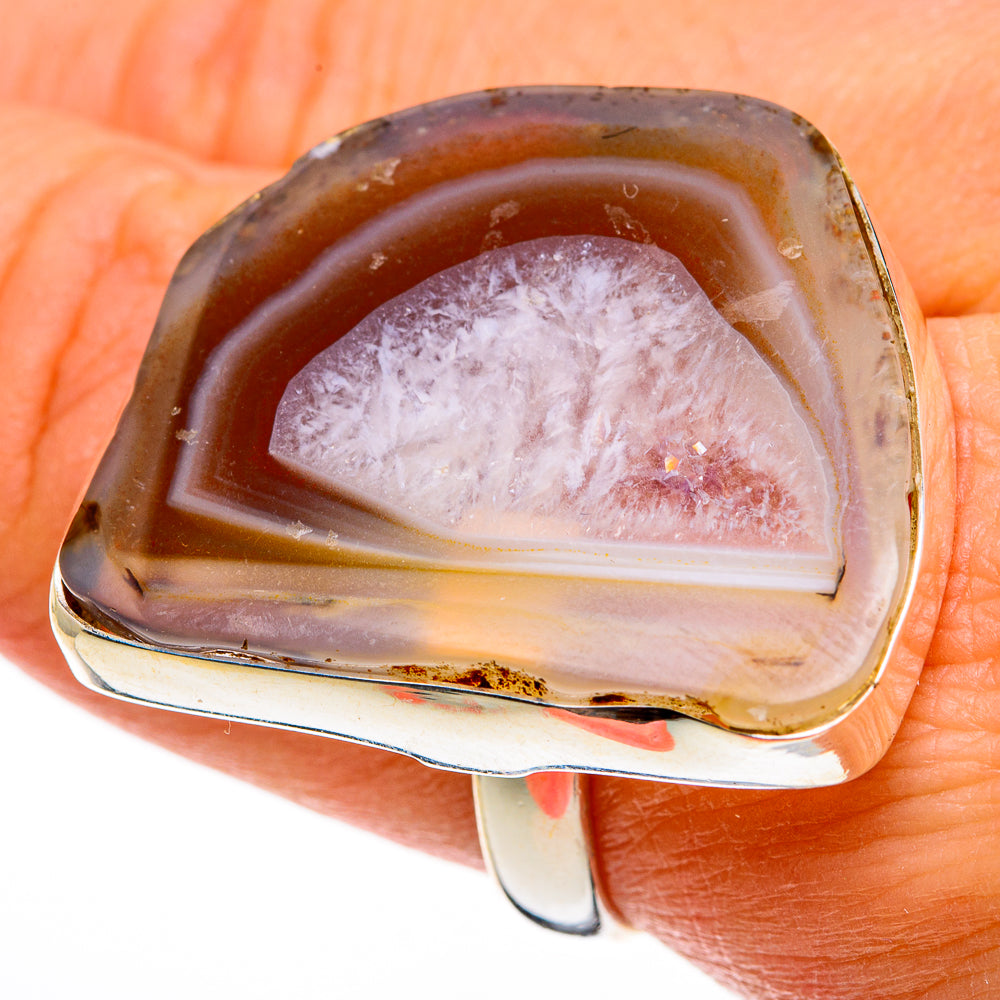 Yellow Geode Slice Rings handcrafted by Ana Silver Co - RING78686