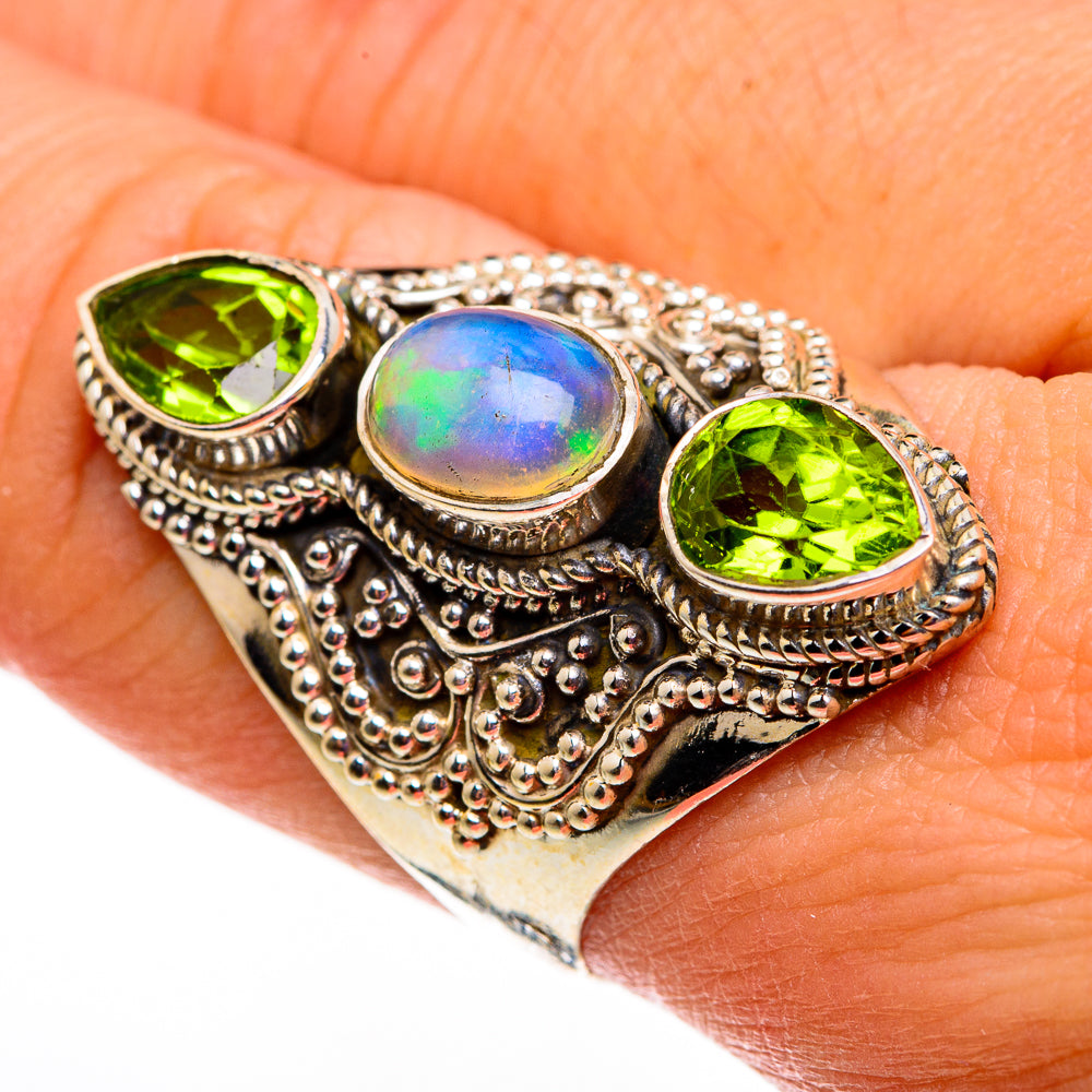 Ethiopian Opal Rings handcrafted by Ana Silver Co - RING78689