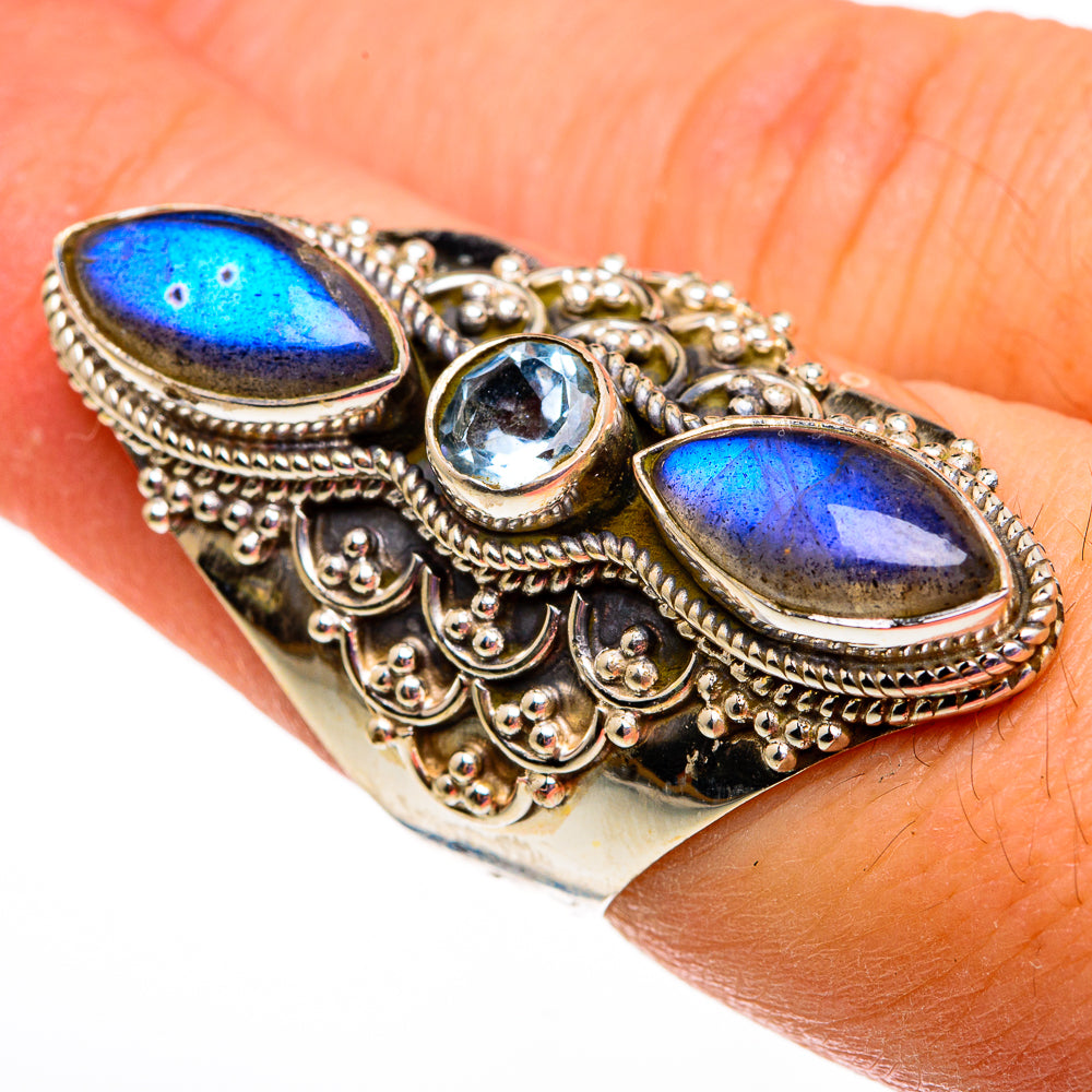 Labradorite Rings handcrafted by Ana Silver Co - RING78690