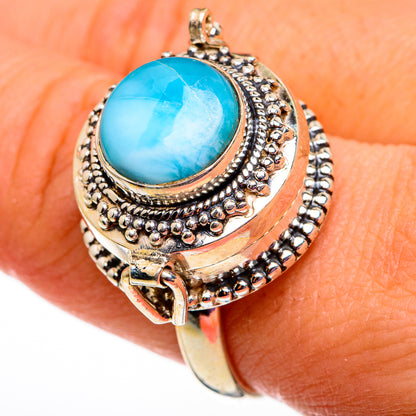 Larimar Rings handcrafted by Ana Silver Co - RING78691