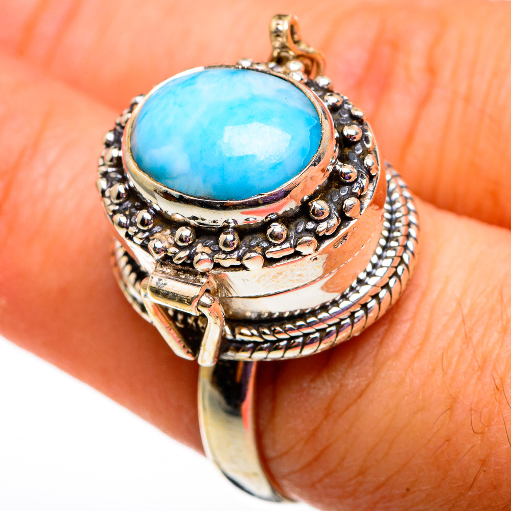 Larimar Rings handcrafted by Ana Silver Co - RING78692