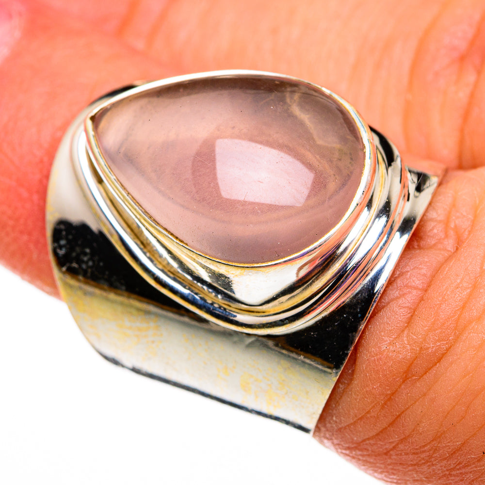 Rose Quartz Rings handcrafted by Ana Silver Co - RING78693