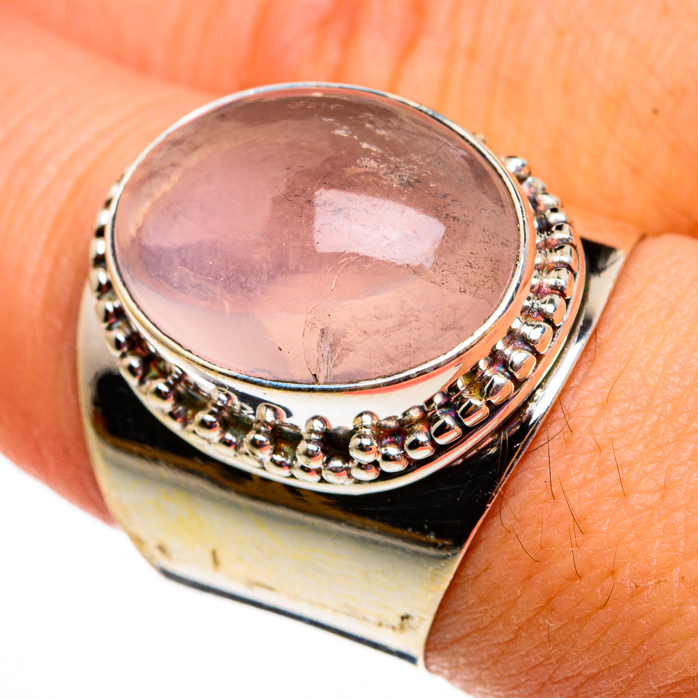 Rose Quartz Rings handcrafted by Ana Silver Co - RING78694
