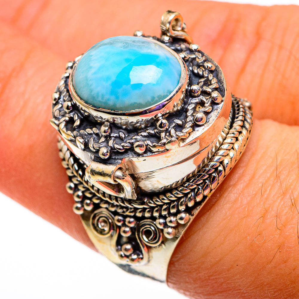 Larimar Rings handcrafted by Ana Silver Co - RING78702
