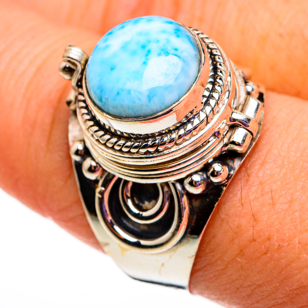 Larimar Rings handcrafted by Ana Silver Co - RING78703