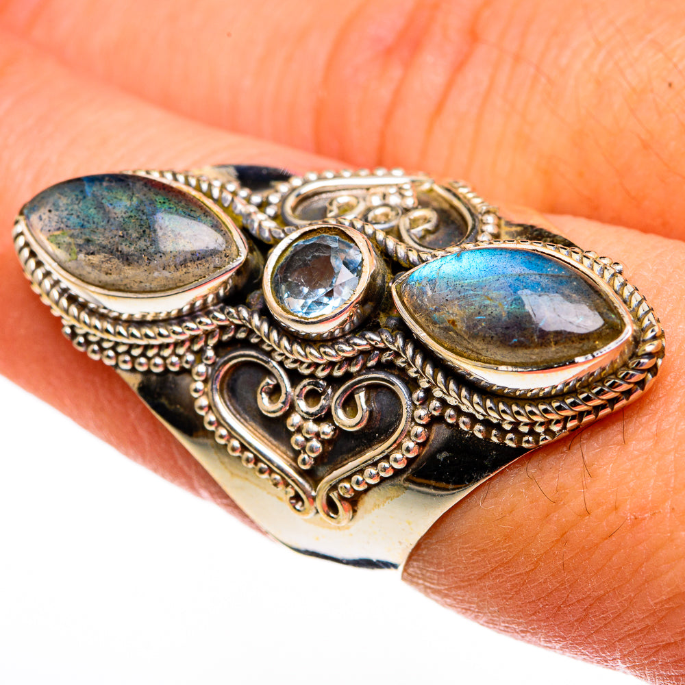 Labradorite Rings handcrafted by Ana Silver Co - RING78708