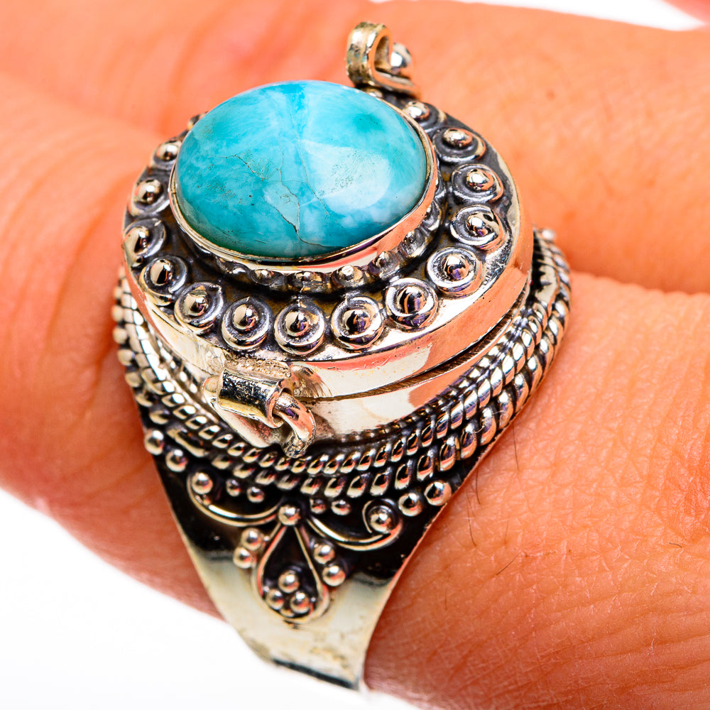 Larimar Rings handcrafted by Ana Silver Co - RING78709