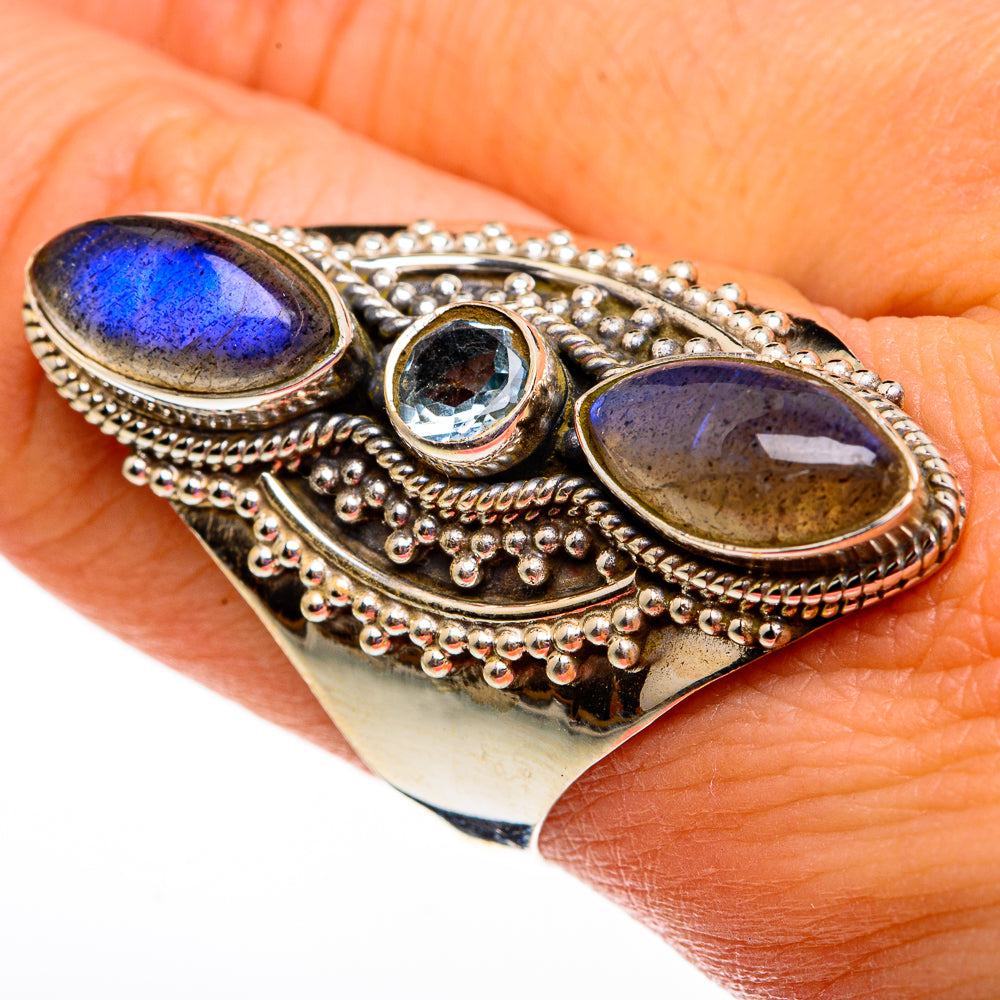 Labradorite Rings handcrafted by Ana Silver Co - RING78711