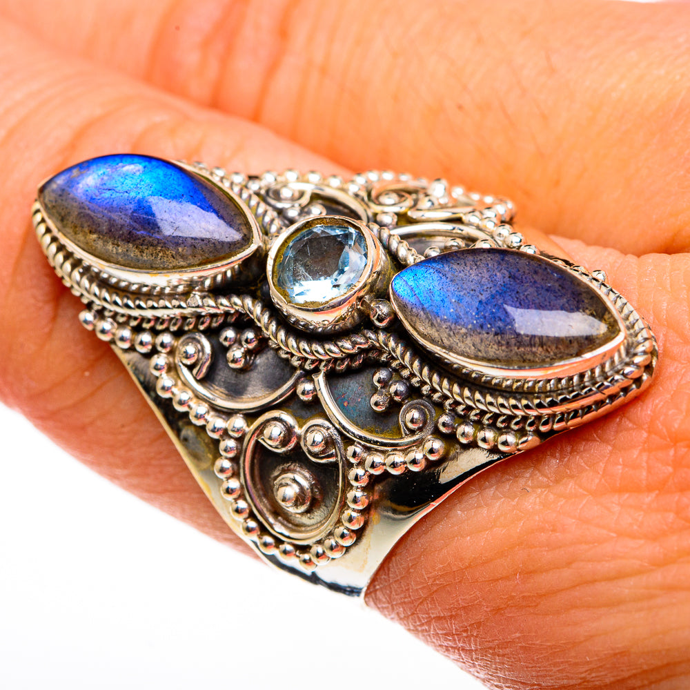 Labradorite Rings handcrafted by Ana Silver Co - RING78717