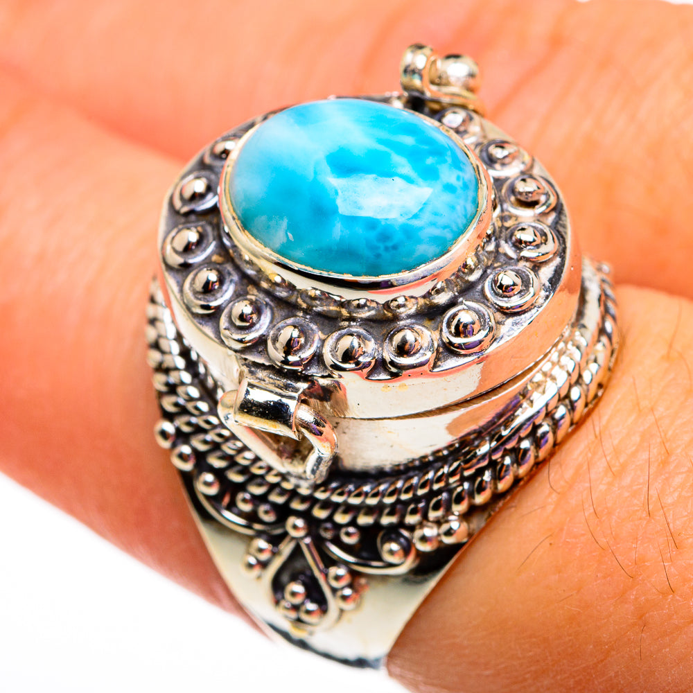 Larimar Rings handcrafted by Ana Silver Co - RING78719