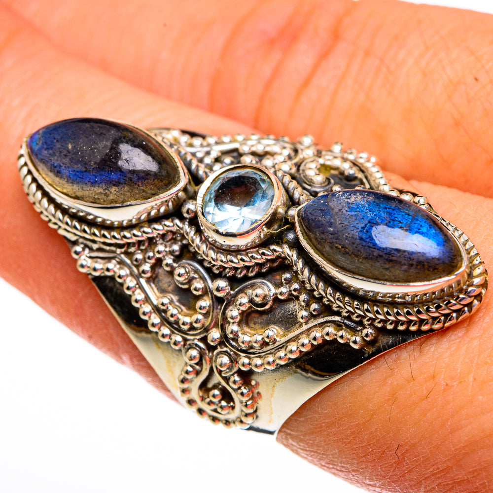 Labradorite Rings handcrafted by Ana Silver Co - RING78723