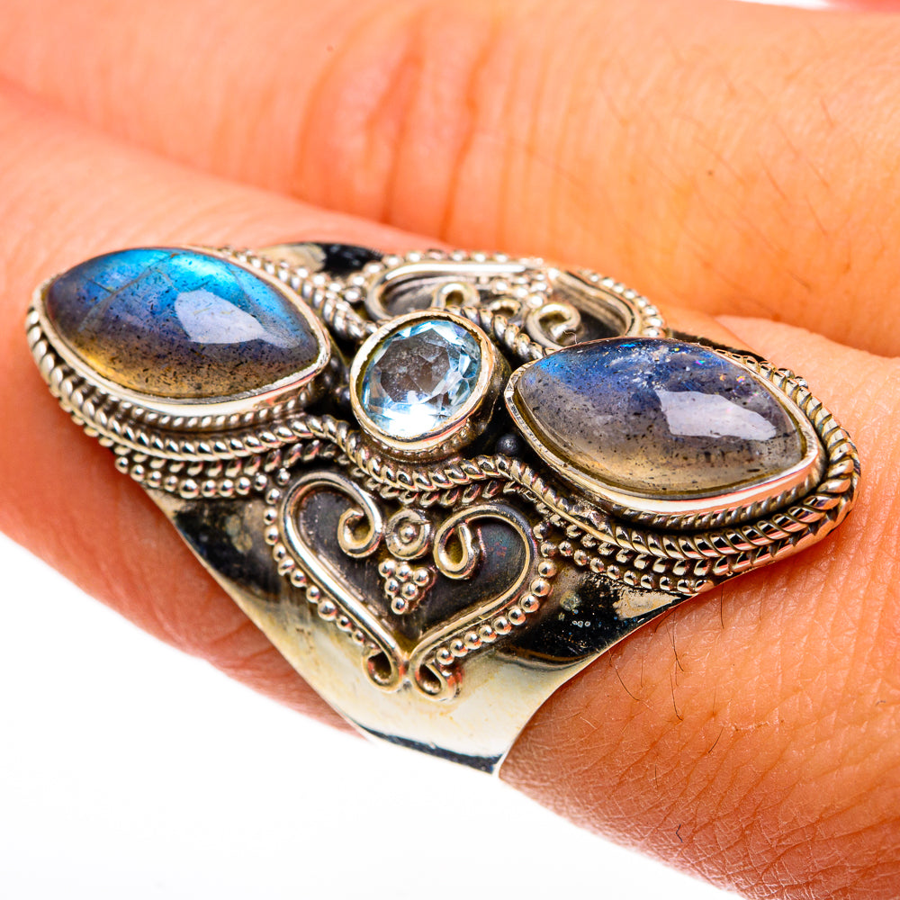 Labradorite Rings handcrafted by Ana Silver Co - RING78727