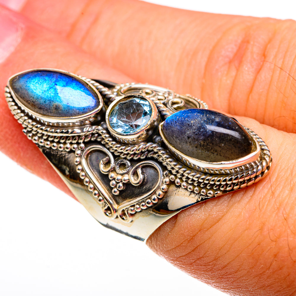 Labradorite Rings handcrafted by Ana Silver Co - RING78733
