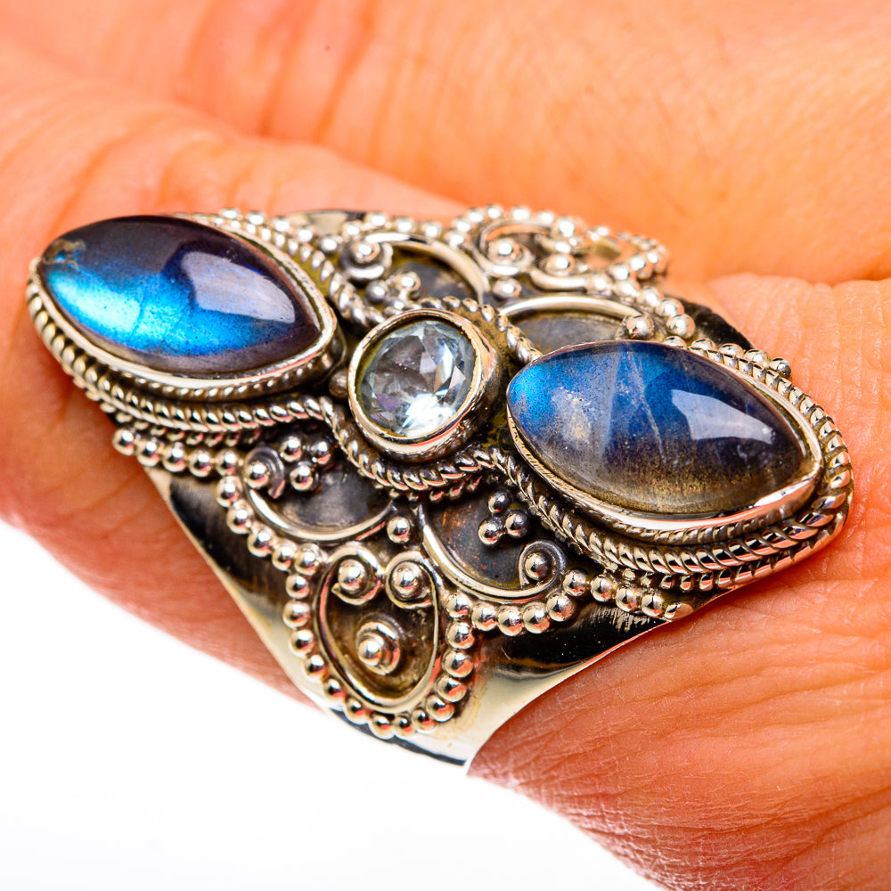 Labradorite Rings handcrafted by Ana Silver Co - RING78735