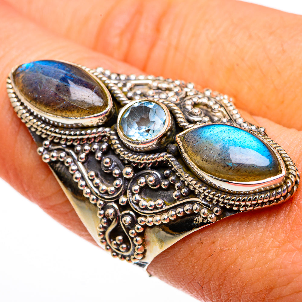 Labradorite Rings handcrafted by Ana Silver Co - RING78737