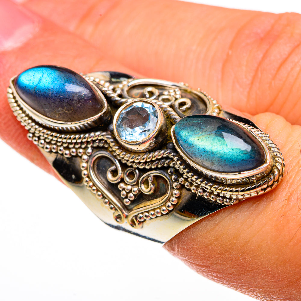 Labradorite Rings handcrafted by Ana Silver Co - RING78739