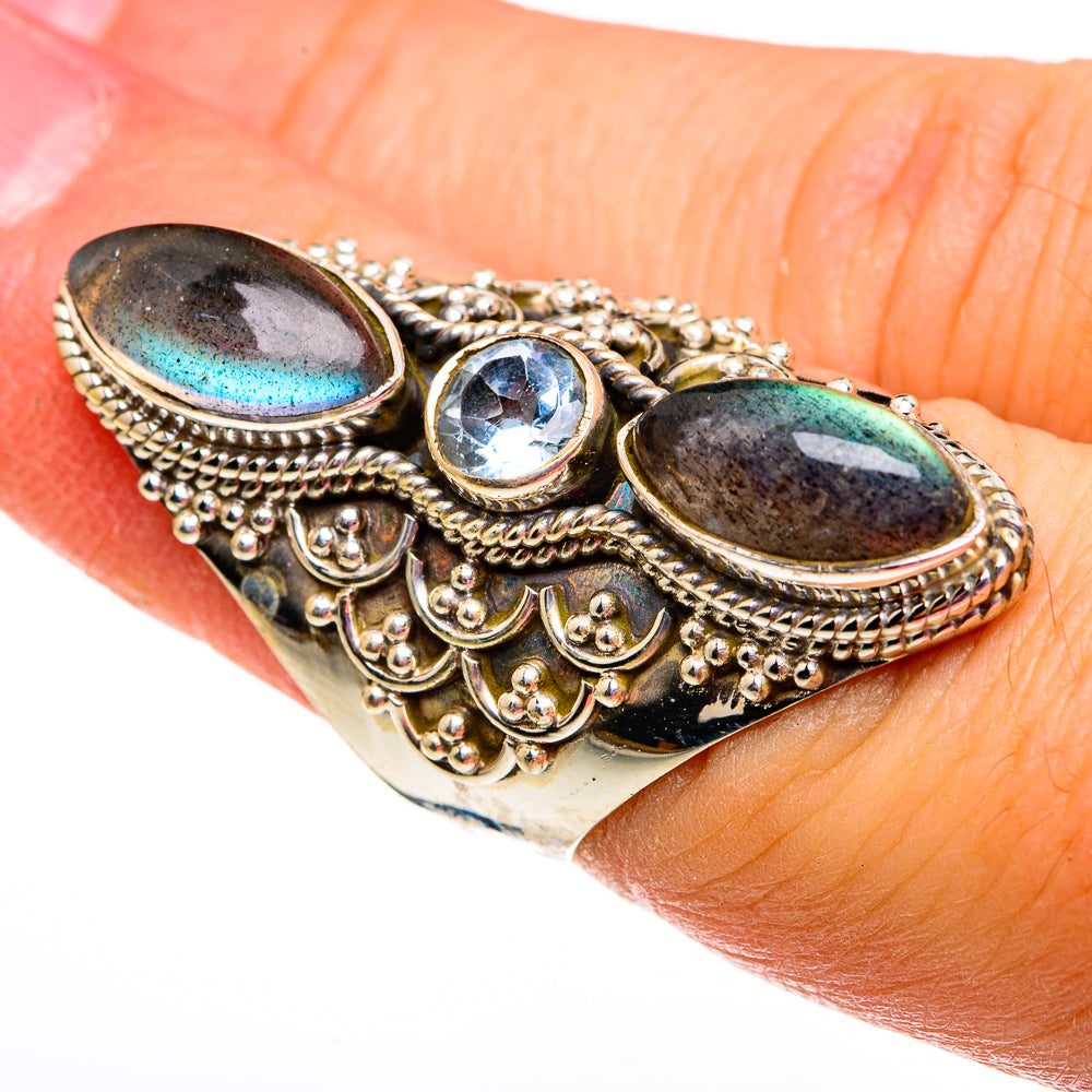 Labradorite Rings handcrafted by Ana Silver Co - RING78741