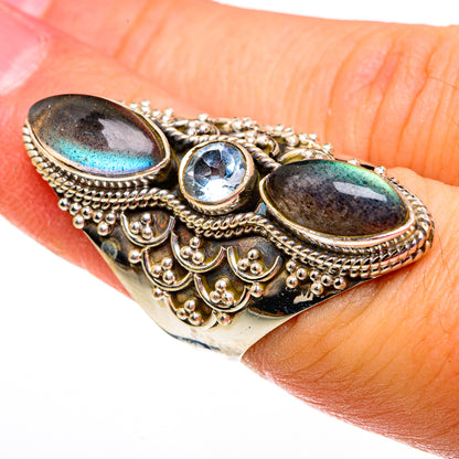 Labradorite Rings handcrafted by Ana Silver Co - RING78741