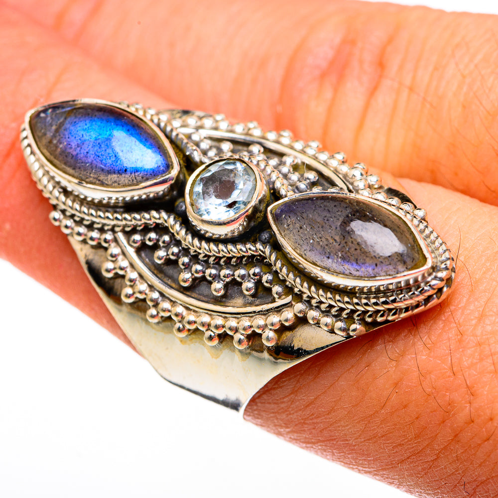 Labradorite Rings handcrafted by Ana Silver Co - RING78743