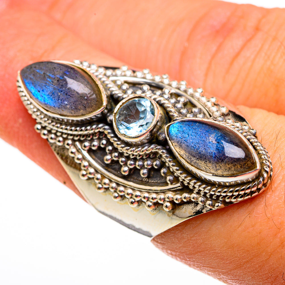 Labradorite Rings handcrafted by Ana Silver Co - RING78745