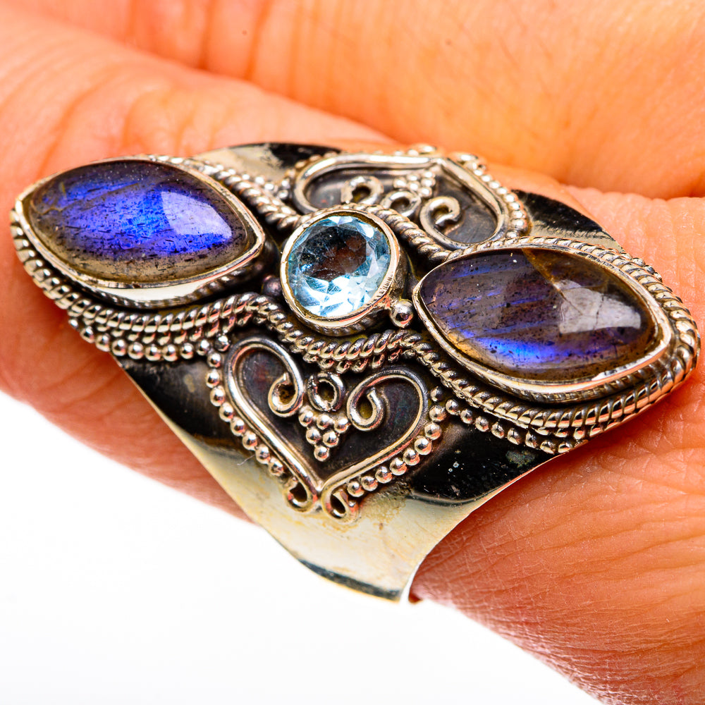 Labradorite Rings handcrafted by Ana Silver Co - RING78747