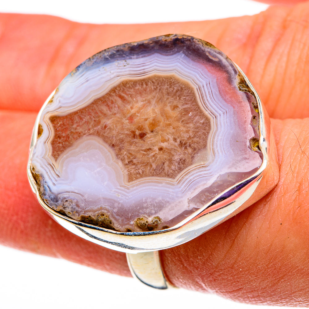 Yellow Geode Slice Rings handcrafted by Ana Silver Co - RING78752