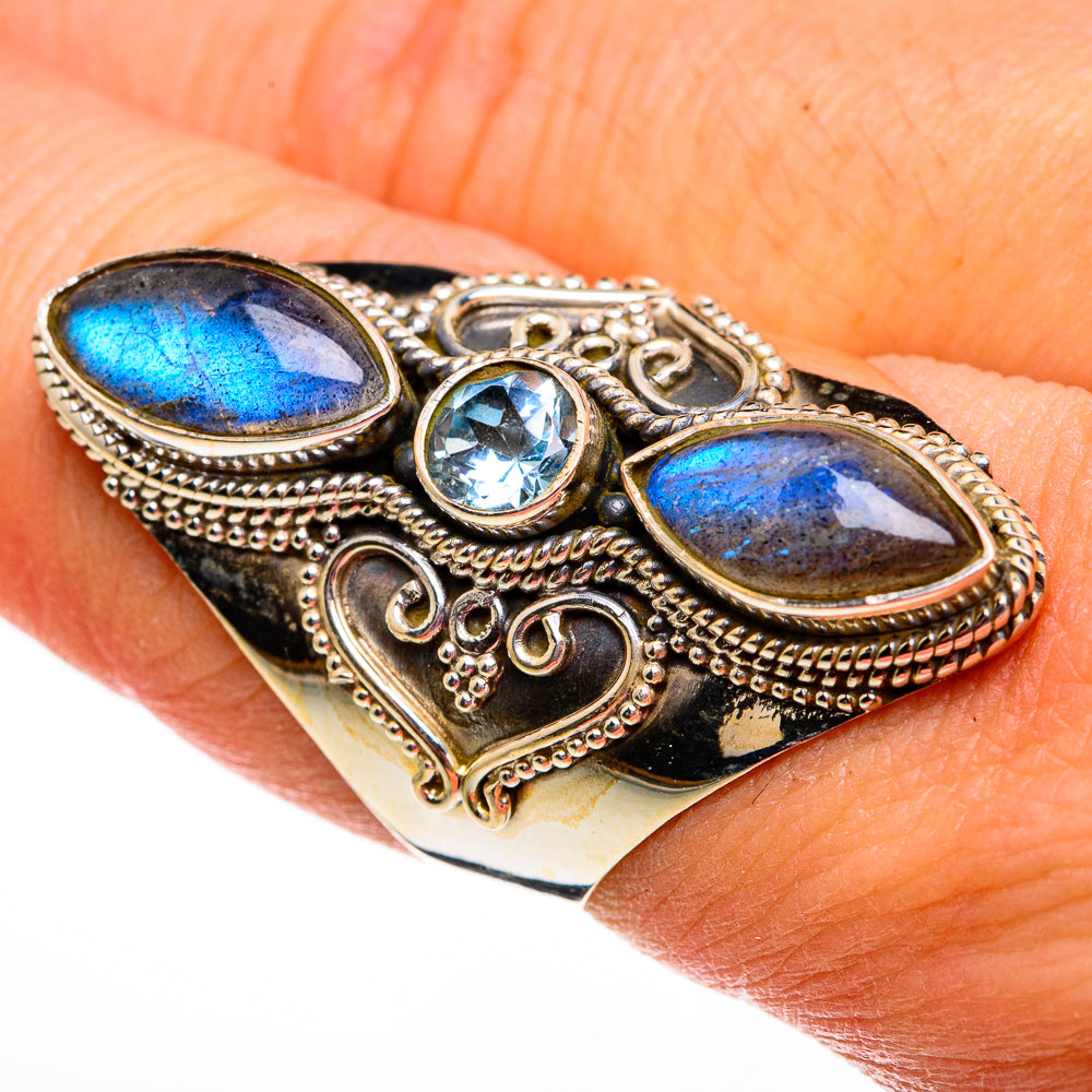 Labradorite Rings handcrafted by Ana Silver Co - RING78753
