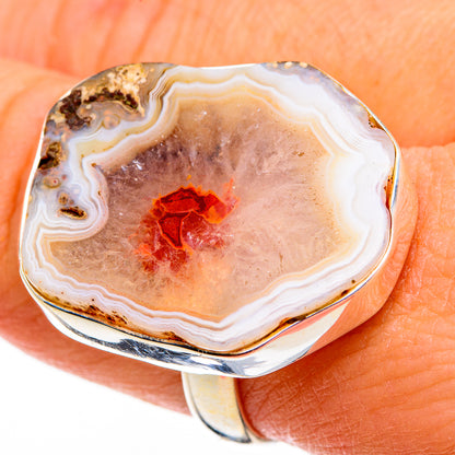 Yellow Geode Slice Rings handcrafted by Ana Silver Co - RING78756