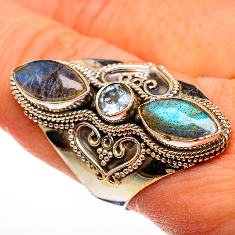 Labradorite Rings handcrafted by Ana Silver Co - RING78757
