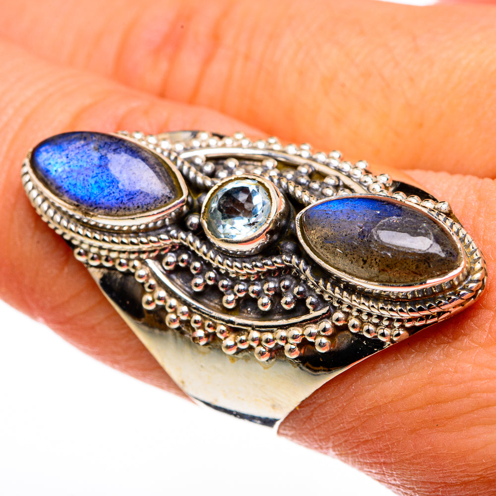 Labradorite Rings handcrafted by Ana Silver Co - RING78759