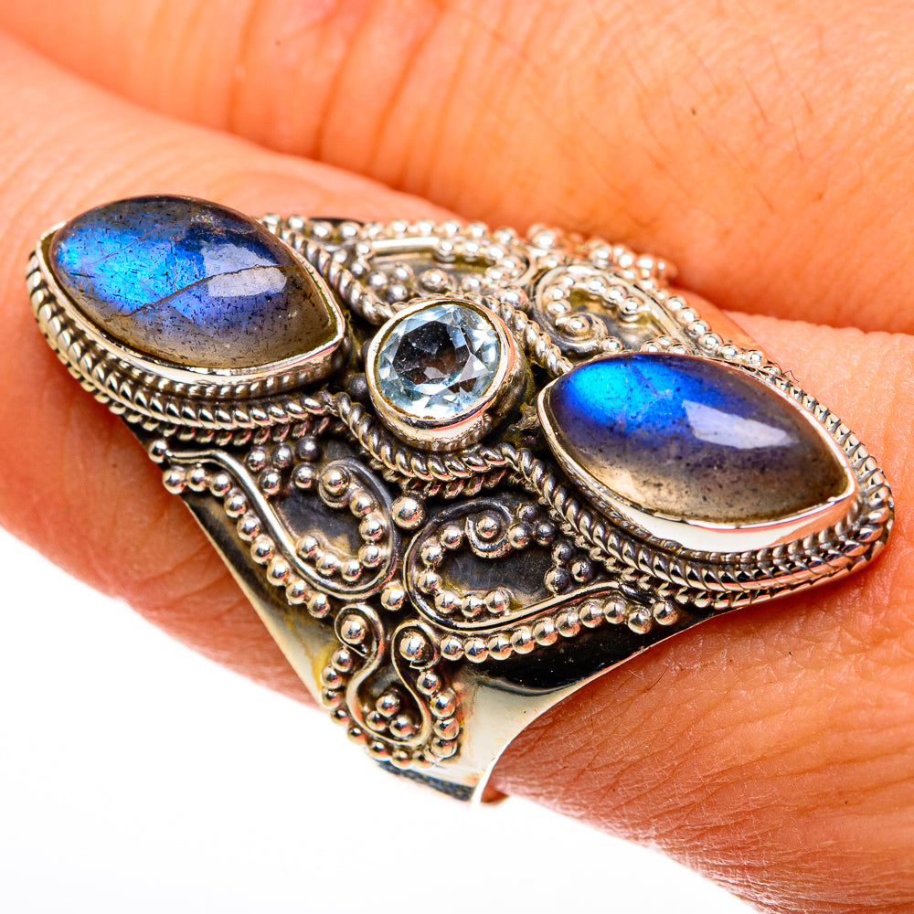 Labradorite Rings handcrafted by Ana Silver Co - RING78760