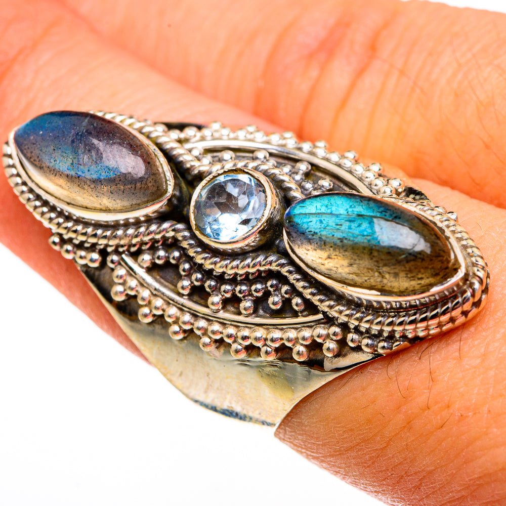 Labradorite Rings handcrafted by Ana Silver Co - RING78761