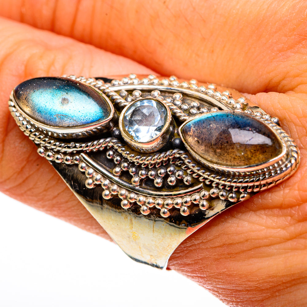 Labradorite Rings handcrafted by Ana Silver Co - RING78764