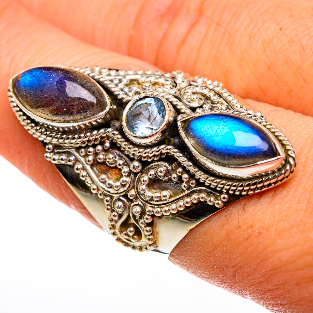 Labradorite Rings handcrafted by Ana Silver Co - RING78765