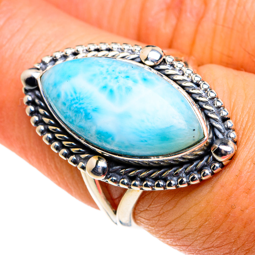 Larimar Rings handcrafted by Ana Silver Co - RING78766