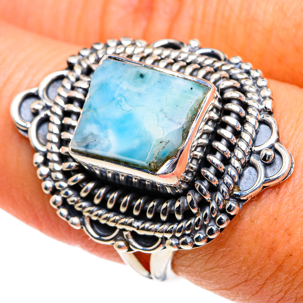 Larimar Rings handcrafted by Ana Silver Co - RING78768