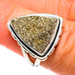 Spectro Pyrite Druzy Rings handcrafted by Ana Silver Co - RING78786