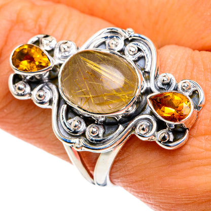 Rutilated Quartz Rings handcrafted by Ana Silver Co - RING78787