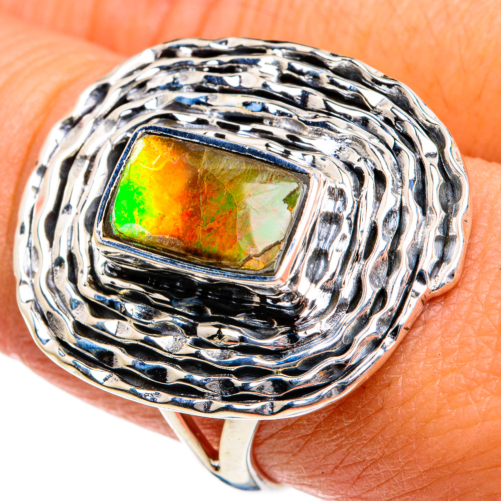 Ammolite Rings handcrafted by Ana Silver Co - RING78792