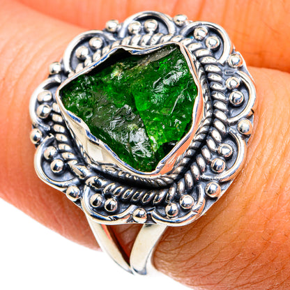 Chrome Diopside Rings handcrafted by Ana Silver Co - RING78806